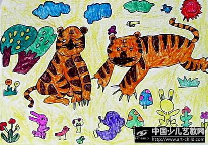 作品名称《动物大家庭》
