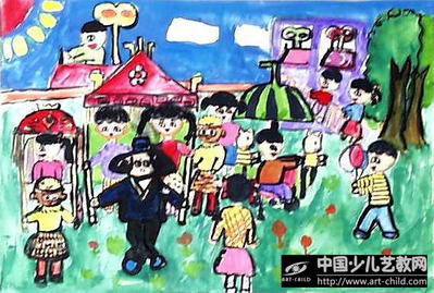 作品名称《游乐场真热闹》