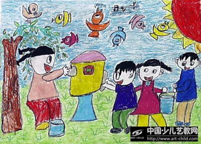 作品名称:  《小小志愿者》