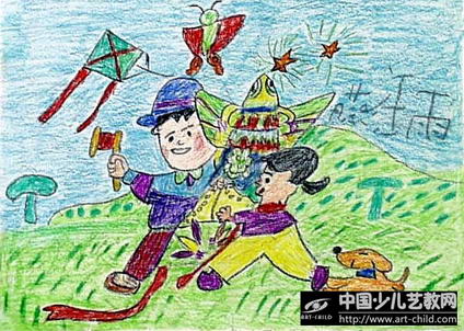 作品名称:  《我们放风筝去》