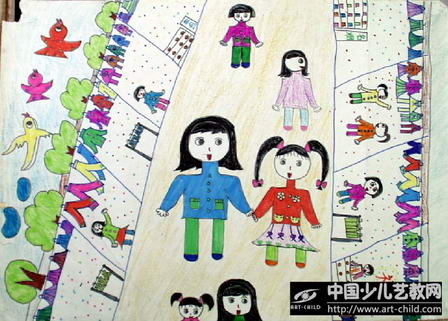 作品名称《热闹的集市》
