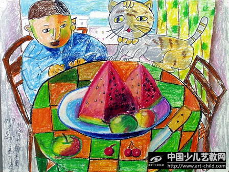 作品名称:  《我爱吃的水果》