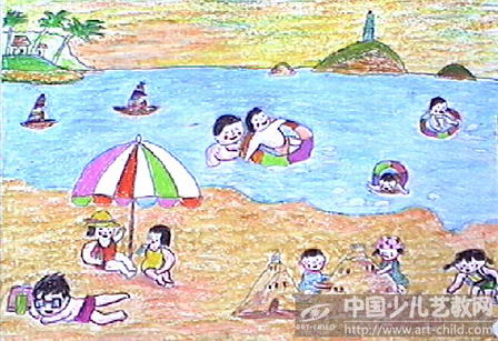 海边画画图片 画画图片大全风景海边 海边沙滩画画图片儿童