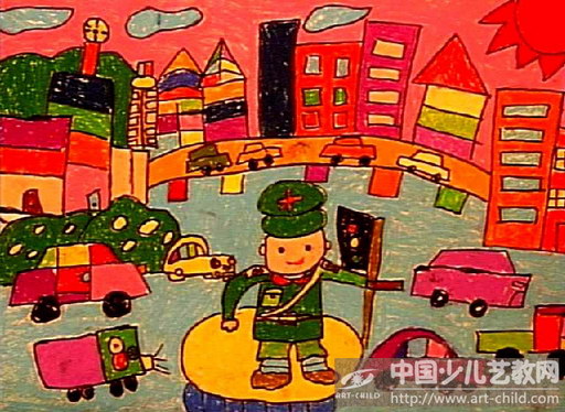 作品名称《我当交警》