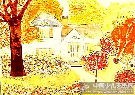 水粉 画 色彩 水粉 风景 秋天 卡通 动物 风景 水粉 画 ...