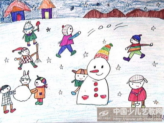 作品名称:  《下雪了,真有趣》