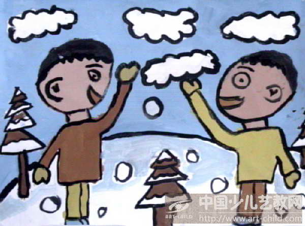 作品名称《打雪仗》