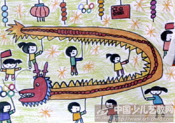 作品名称《龙灯迎奥运》