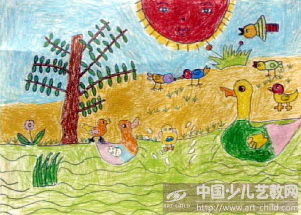 作品名称《戏水》