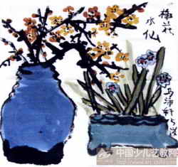 梅花，水仙