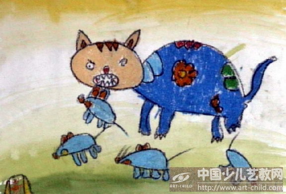 作品名称《猫捉老鼠》