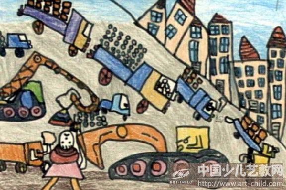 作品名称:  《建筑工地真热闹》