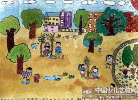 作品名称《绿化城市》