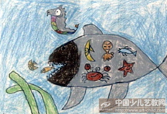 作品名称:  《凶猛的大鲨鱼》
