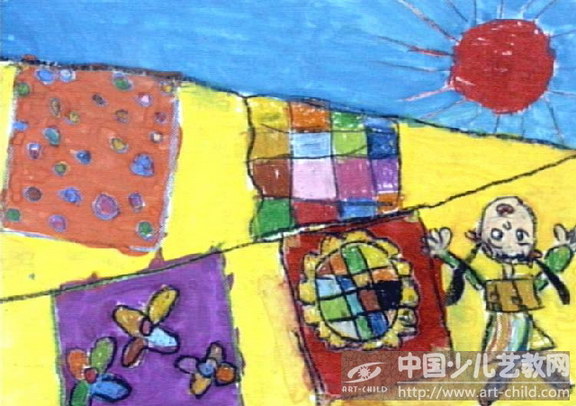作品名称:  《看我家的花被子》