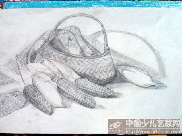 作品名称:  《花篮和玉米》