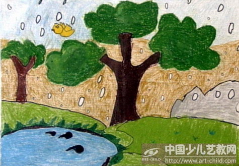 作品名称《春雨沙沙》