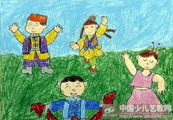 作品名称《各族儿童是一家》