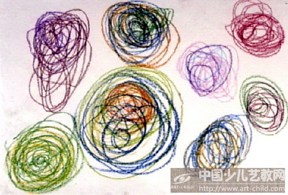 作品名称《五彩毛线团》
