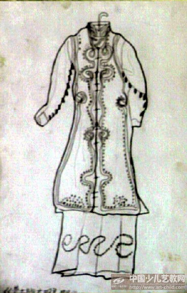 作品名称《蒙古族衣服》