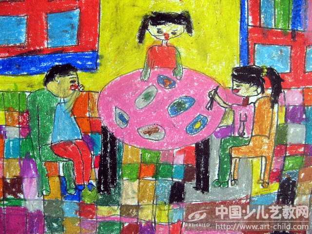 作品名称《吃午饭》