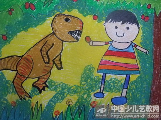作品名称:  《我和恐龙做朋友》