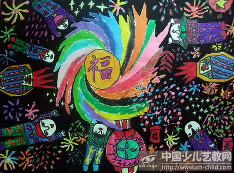 作品名称《放烟花》