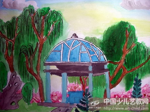作品名称《公园一角》