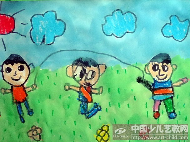 作品名称《一起跳绳》