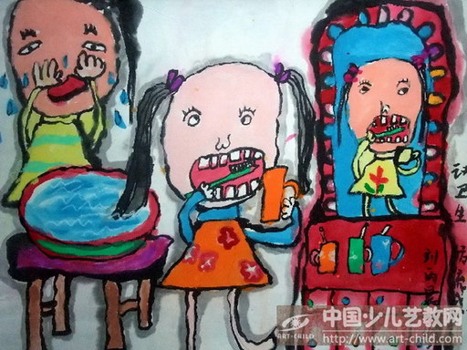 作品名称:  《讲卫生,防流感》