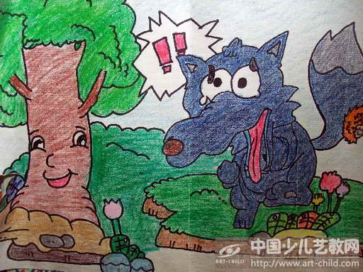 作品名称《狼和刺猬》