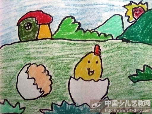 作品名称:  《小鸡出壳》