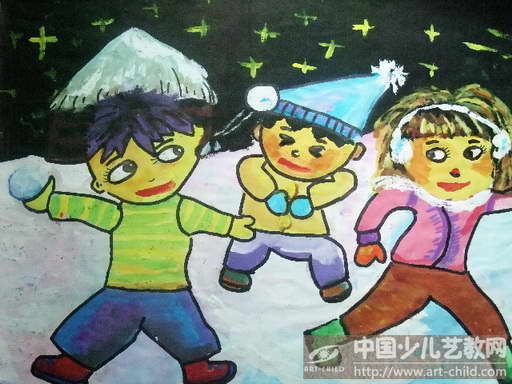 作品名称《打雪仗》