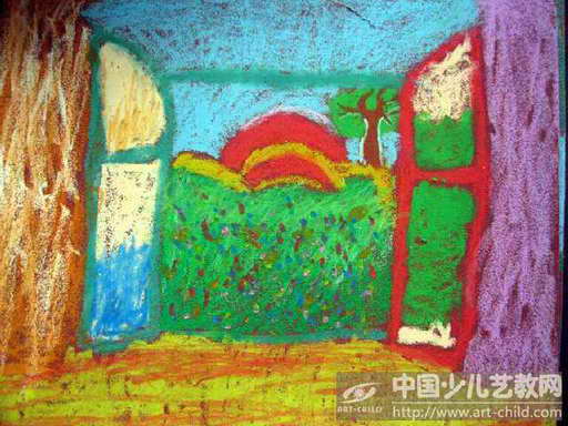 作品名称《窗外》