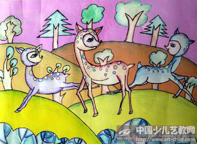 作品名称《梅花鹿》