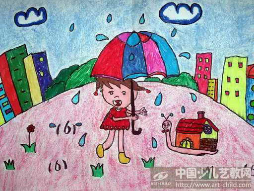 作品名称《下雨啦》