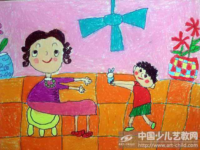 作品名称《妈妈喝杯茶》