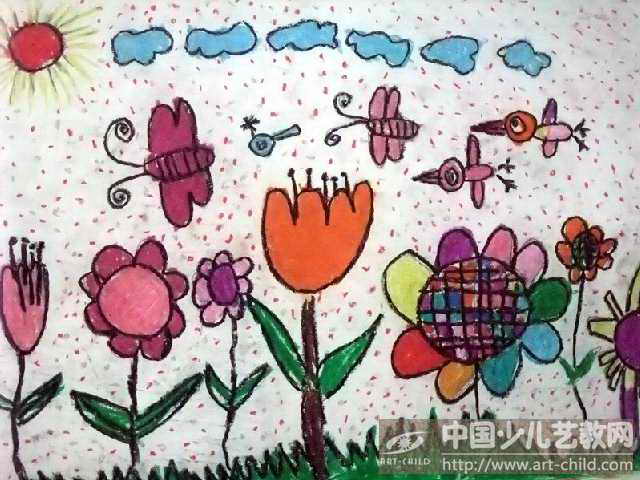 素描各种各样花画图片展示