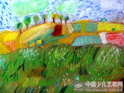 作品名称《春天田野》