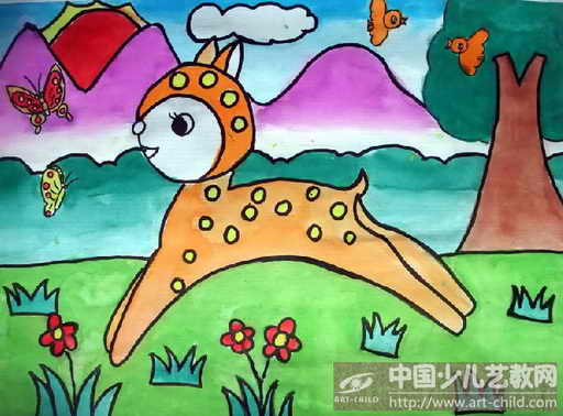 作品名称《梅花鹿》
