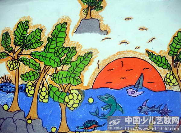 作品名称《小岛风情》