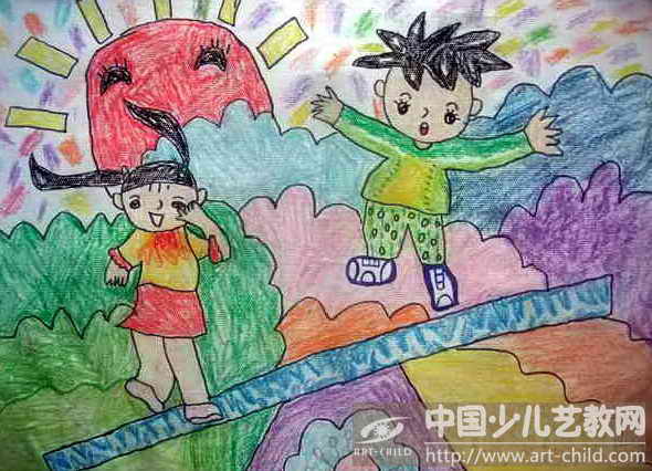 作品名称《荡玩跷跷板》