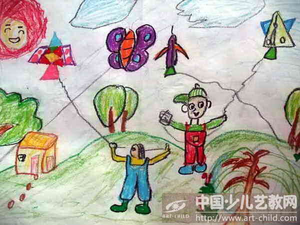 作品名称《放风筝》