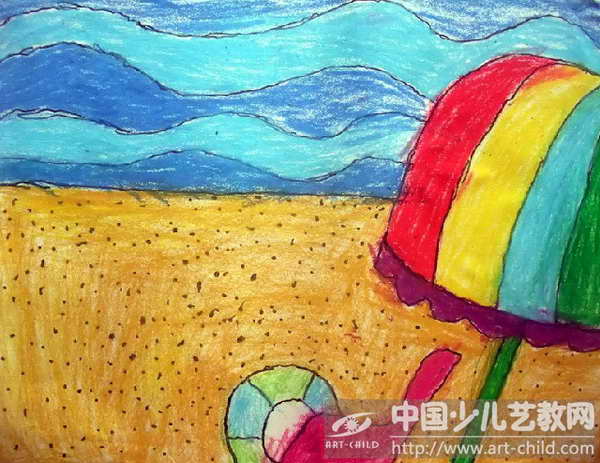 作品名称《阳光灿烂的沙滩》