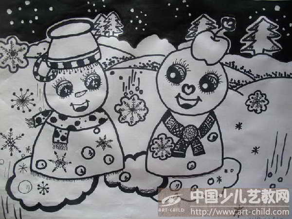 作品名称《小雪人》