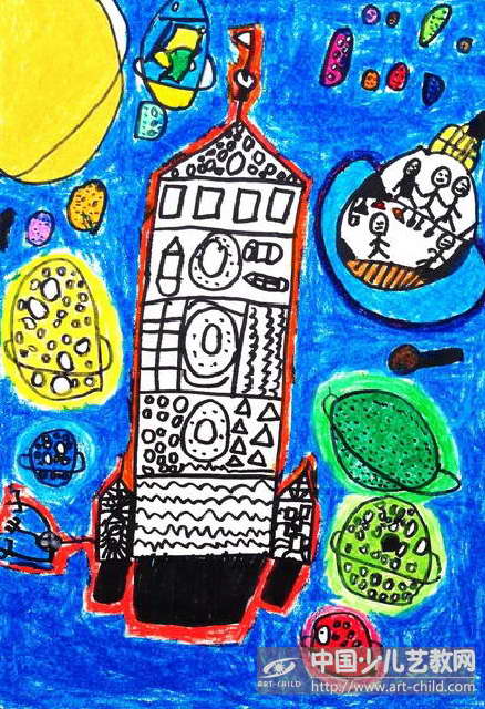作品名称:  《太空火箭》