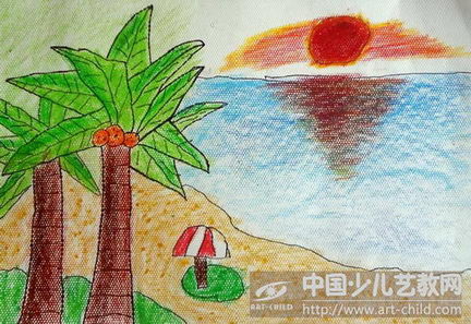 作品名称《阳光沙滩》