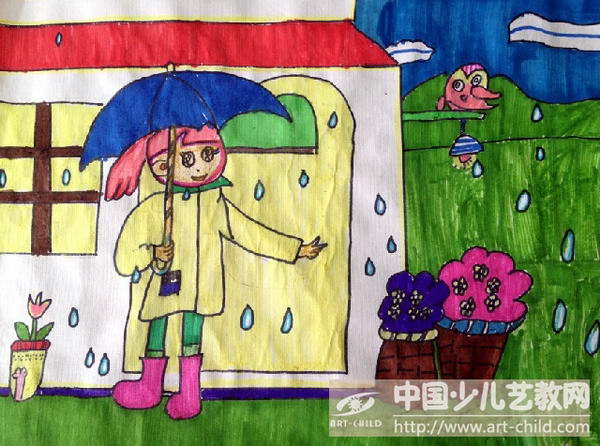 作品名称《下雨天》