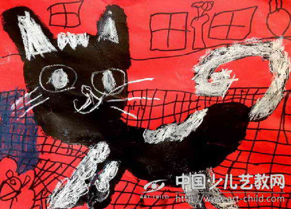 作品名称《猫捉老鼠》