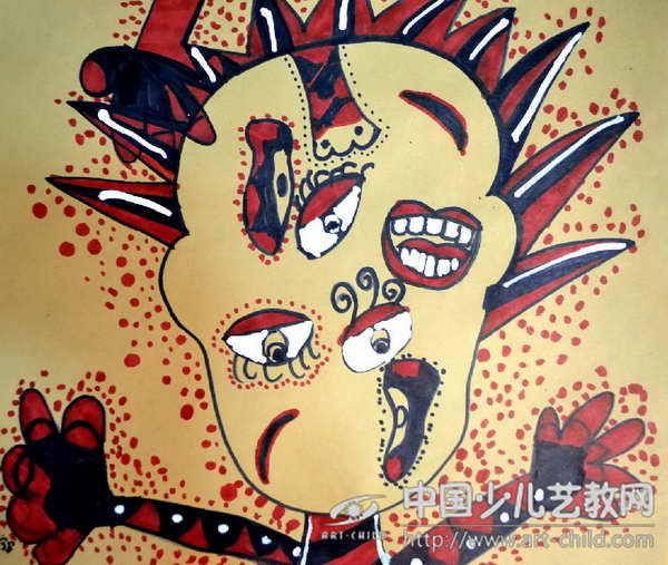 作品名称《错位的五官》